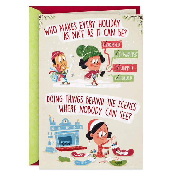 Not Me Funny Pop-Up Christmas Card for Wife