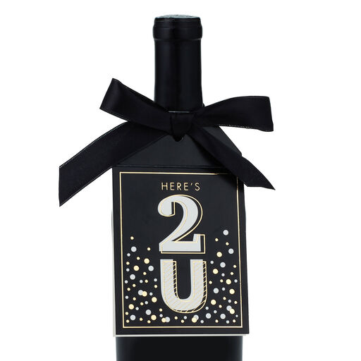 Black and Gold Large Gift Tag and Ribbon Set, 