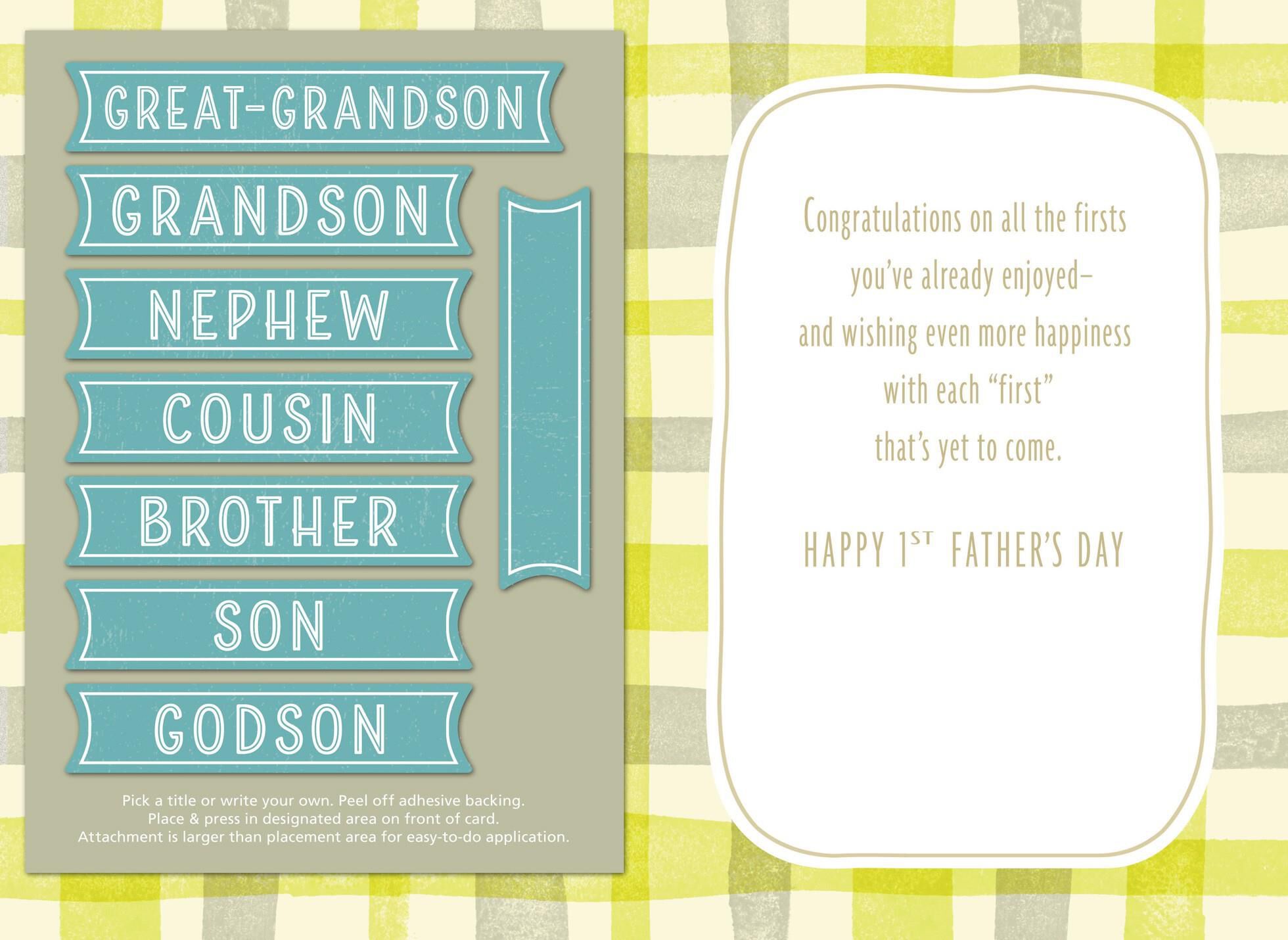 First Father's Day Pick-a-Title