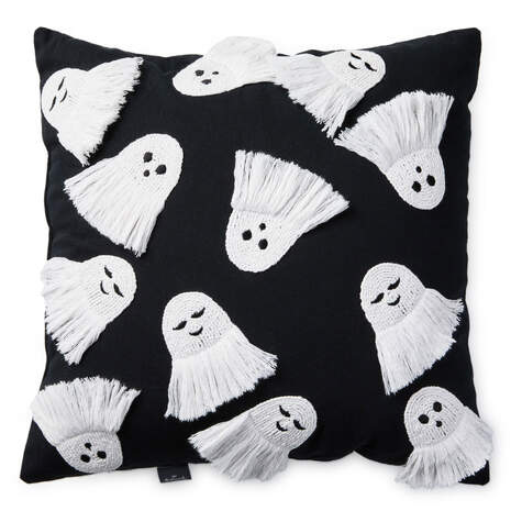 Fringe Ghosts Halloween Pillow front