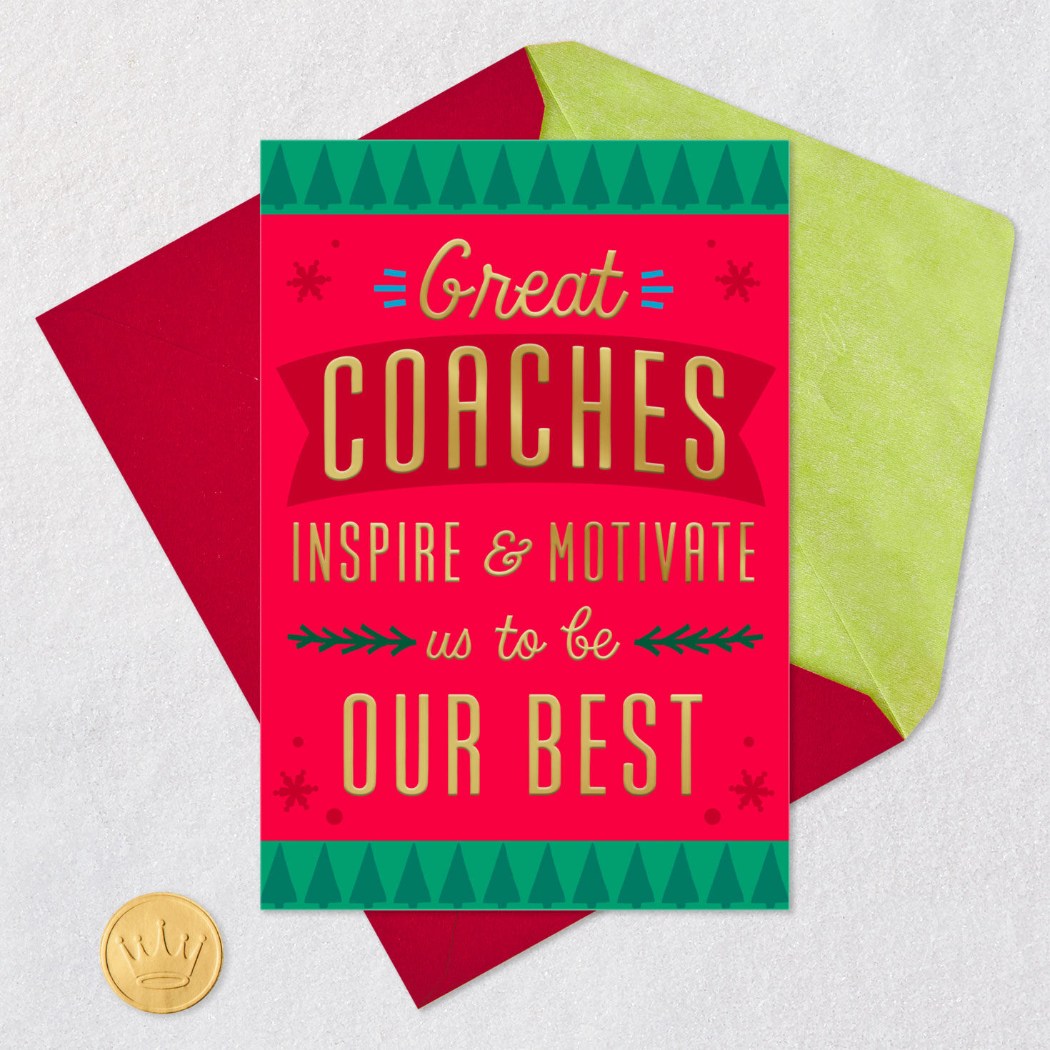 So Grateful for You Christmas Thank-You Card for Coach, , large image number 5