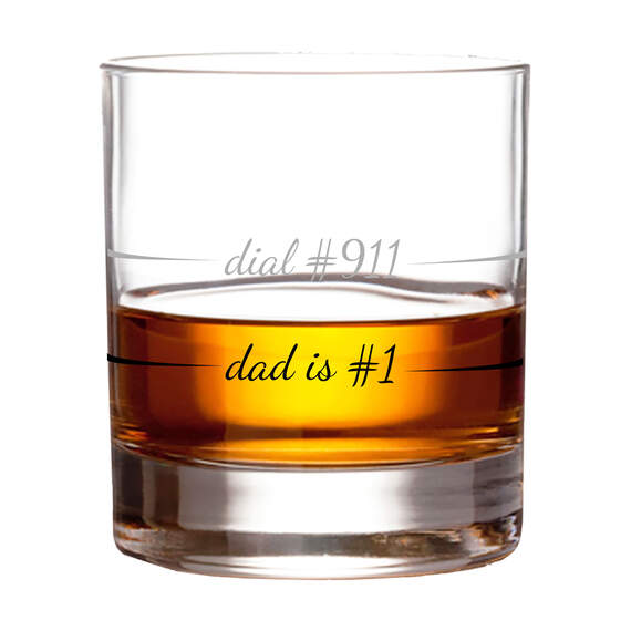 Dad Is #1 Dial #911 Rocks Glass, 10 oz., , large image number 3