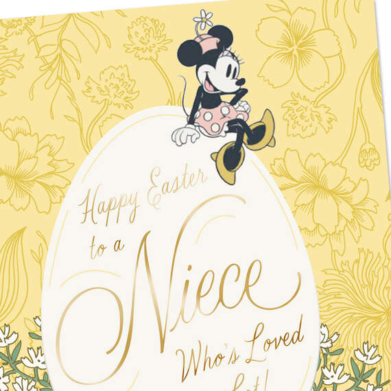 Disney Minnie Mouse Sitting on Egg Easter Card for Niece, , large image number 4