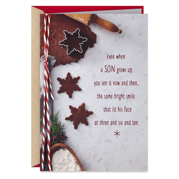 Filled With Joy, Pride and Love Christmas Card for Son