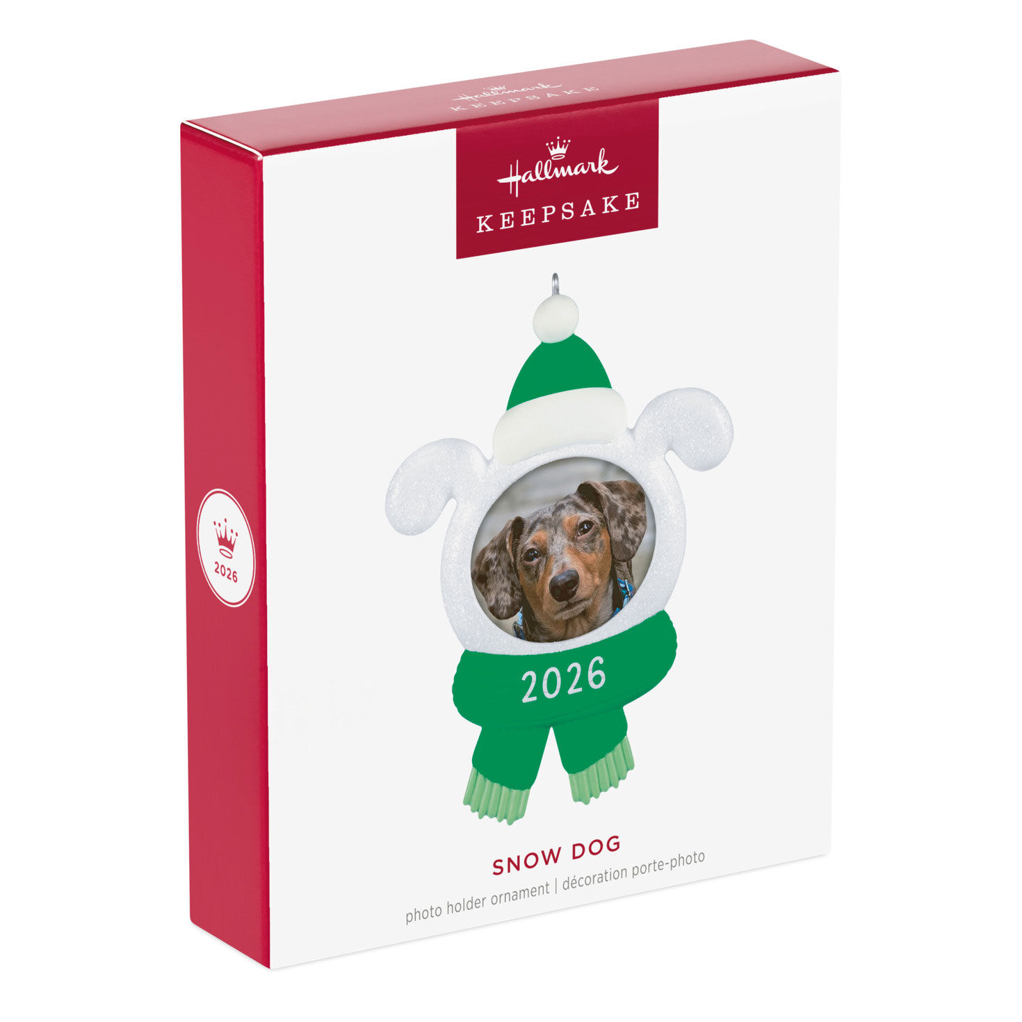 Dog in Hat Scarf Photo Frame Keepsake Ornament package front image number 7