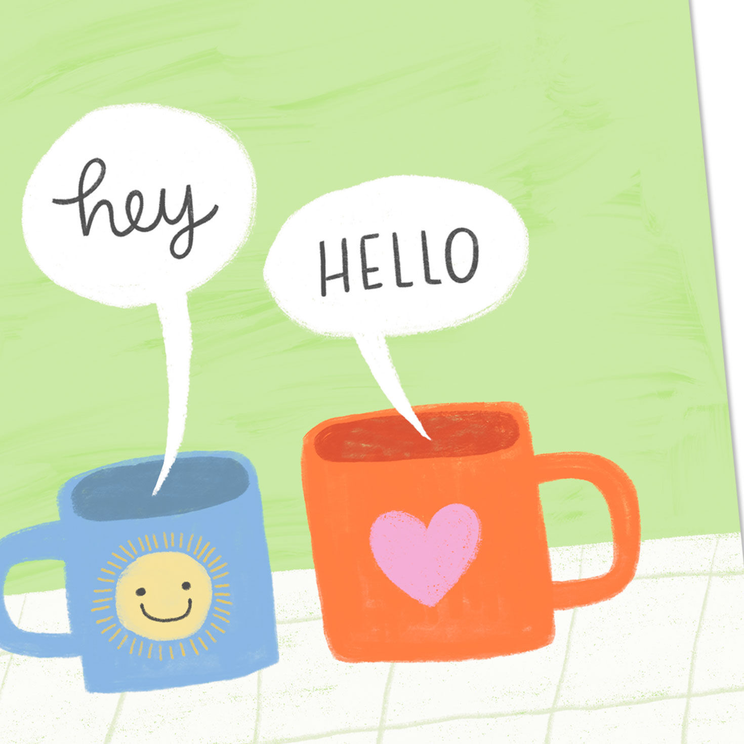 Coffee Mugs Hello Thinking of You Card Card Front Detail image number 4