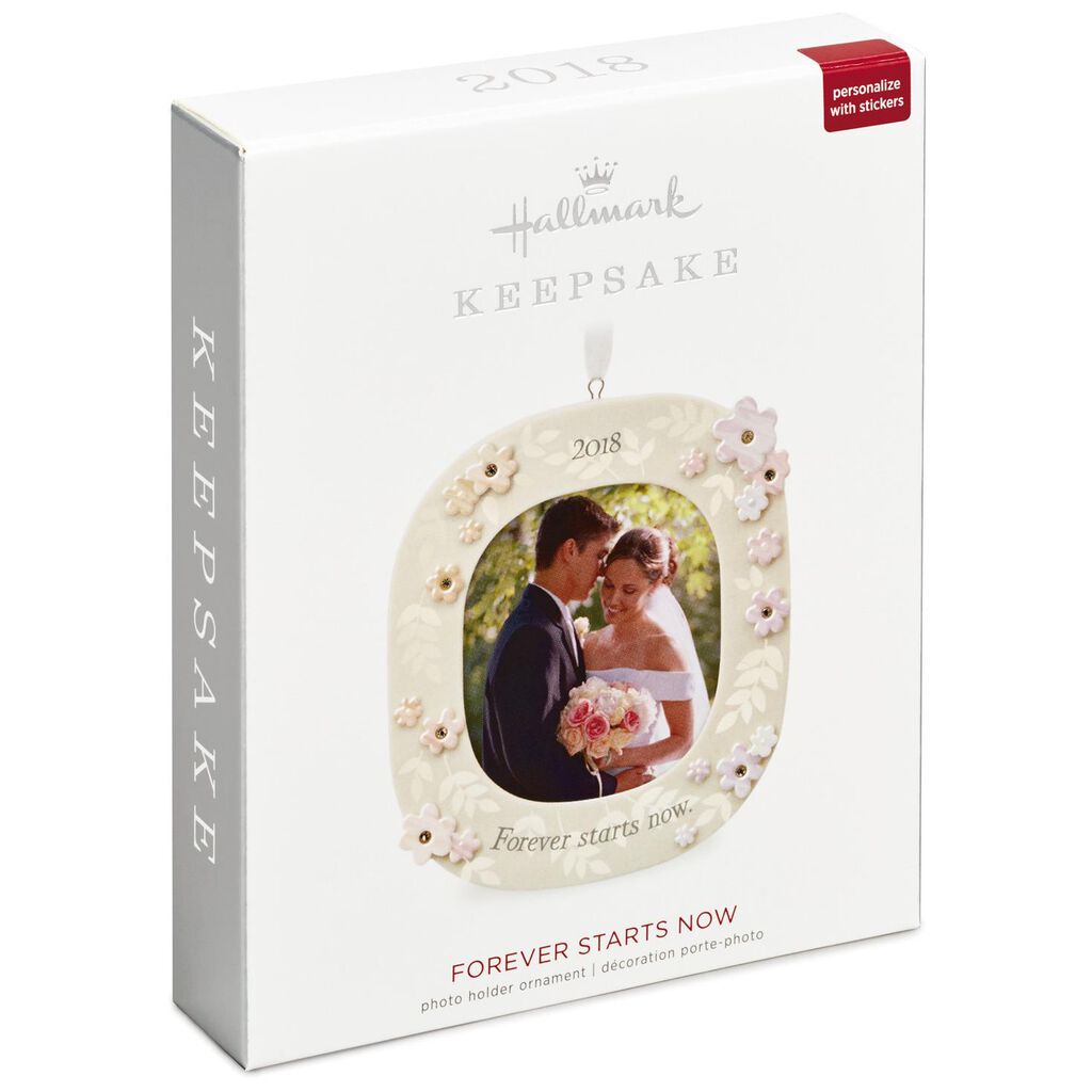Forever Starts Now Wedding 2018 Porcelain Photo Ornament Keepsake Forever Starts Now Wedding 2018 Porcelain Photo Ornament