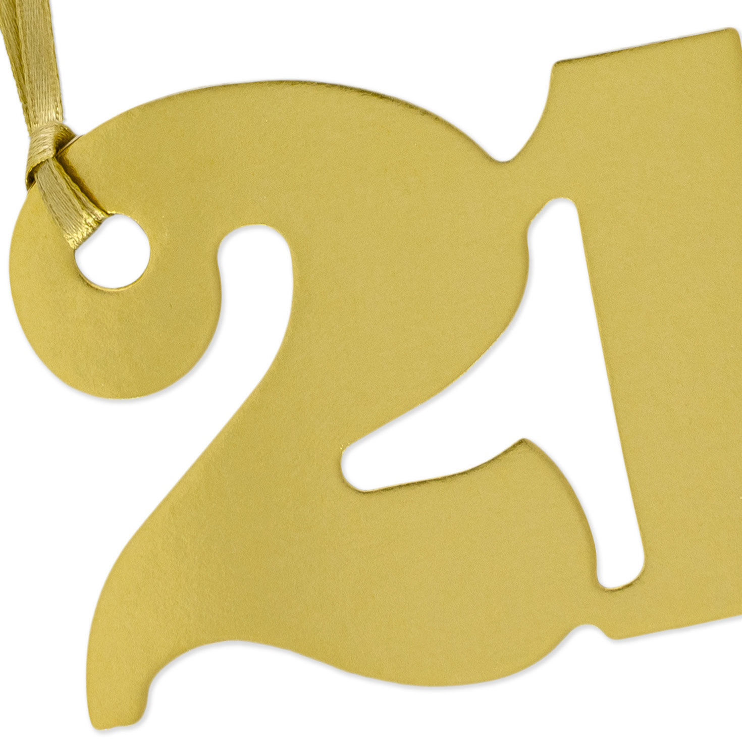 Die-Cut 21 Gift Trim With Ribbon Hanger upclose view image number 4