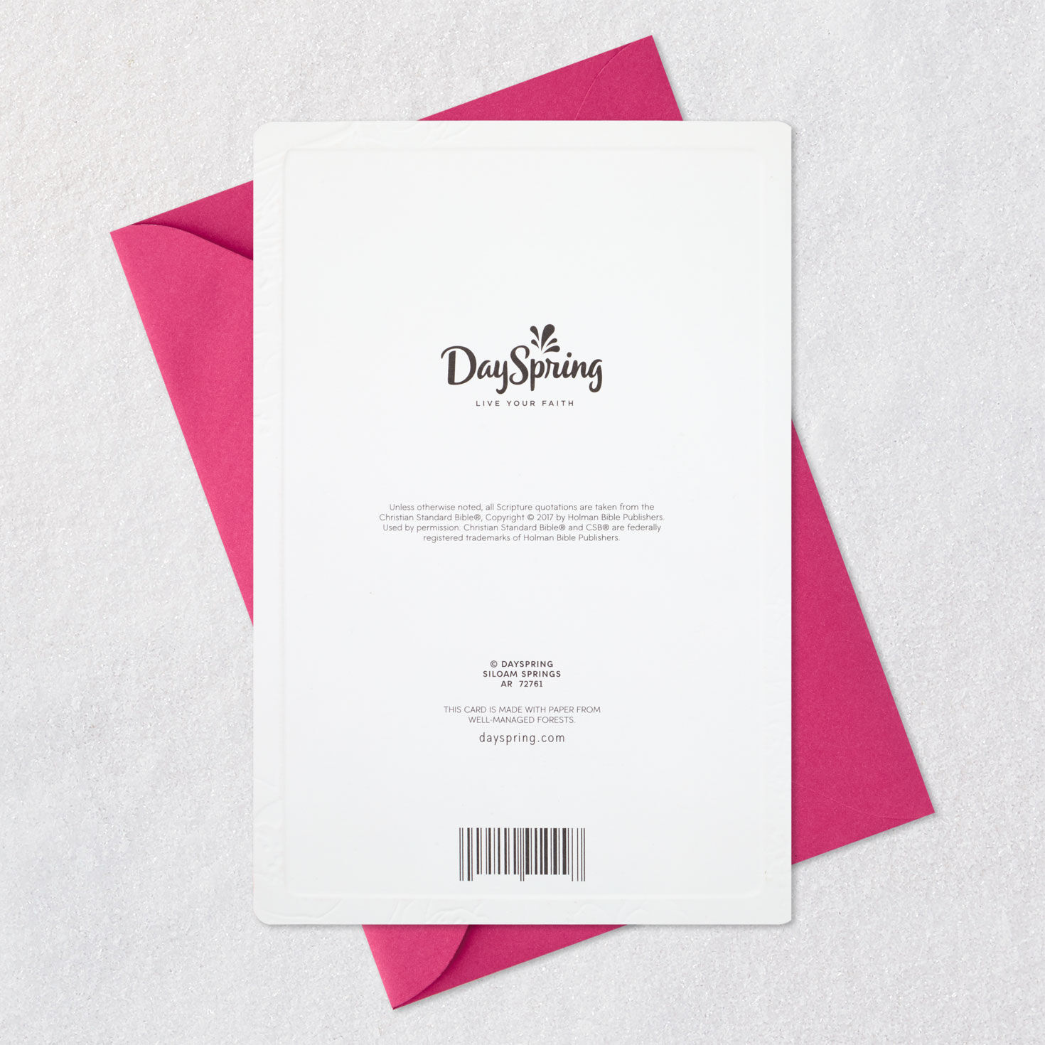 Flowers on Pink Religious Mother's Day Card Card Back with Envelope image number 7