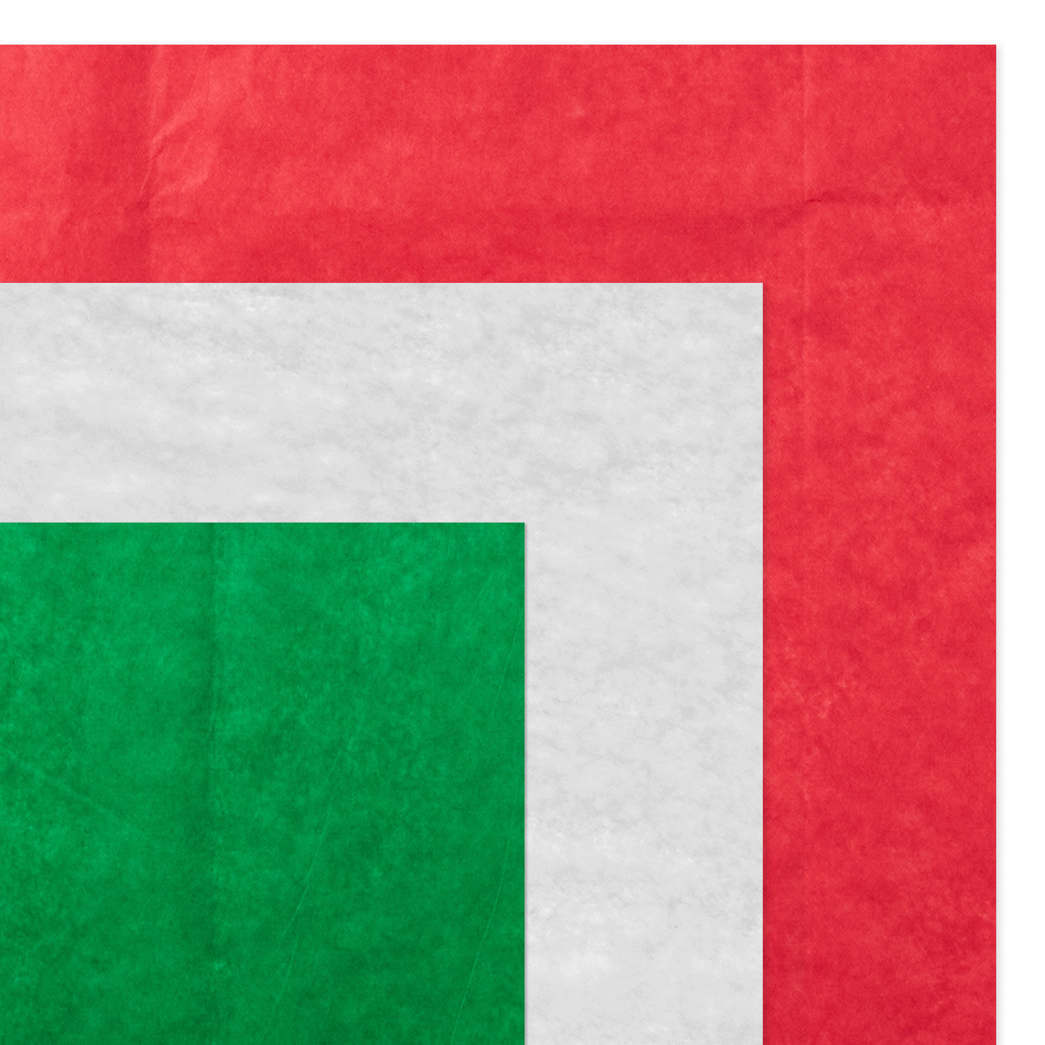 Solid Red, Green, White Holiday Tissue Paper Pack upclose view image number 4