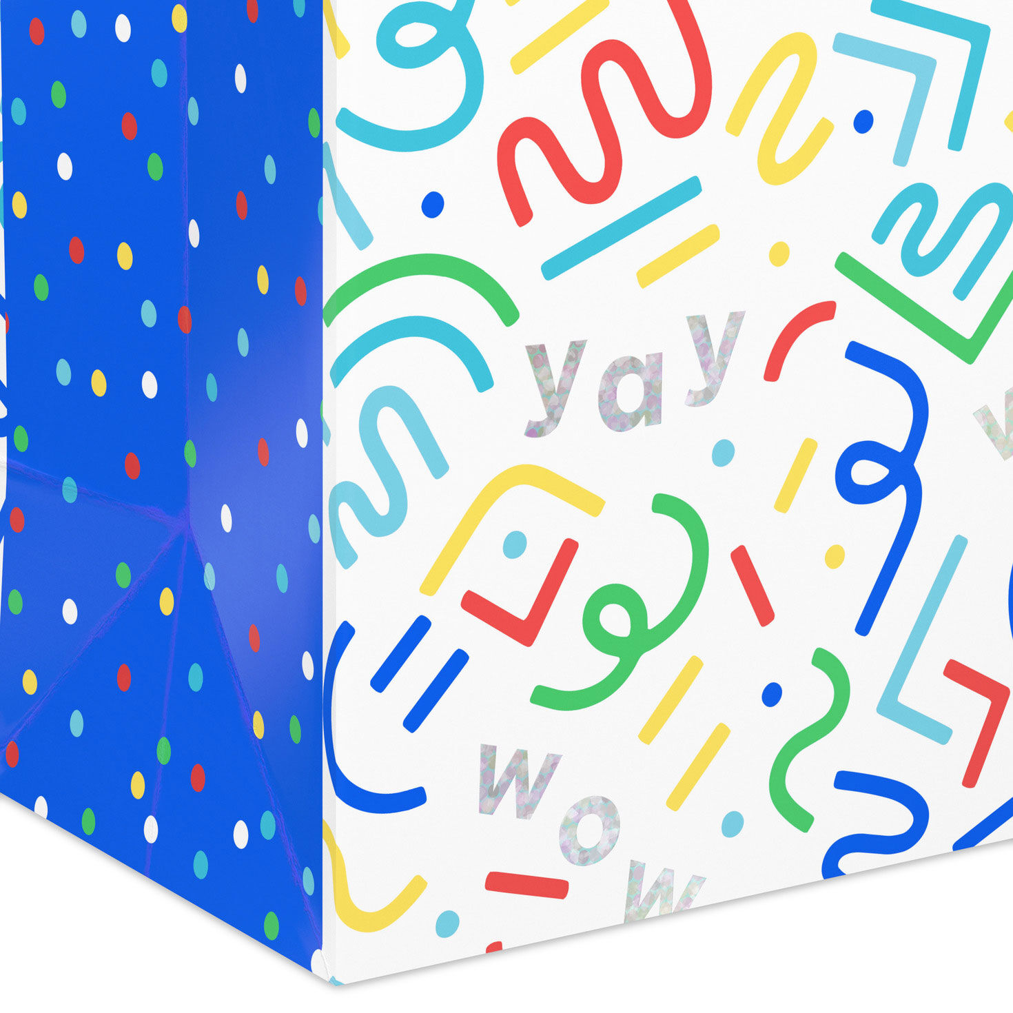 Colorful Streamers Party Time XL Gift Bag Base/Side Detail image number 5