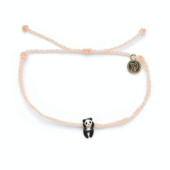 Pura Vida Panda Charm Blush Pink Bitty Braid Bracelet, , large image number 1