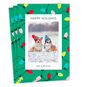 String Lights on Green Personalized Holiday Photo Card front fanned image number 1