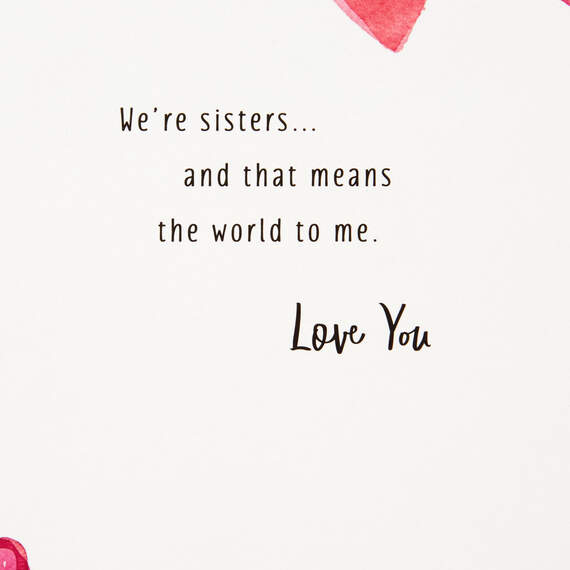 Love You, Sister Hearts Valentine's Day Card from Sister, , large image number 3