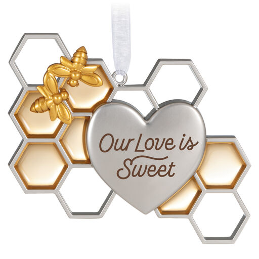 Our Love is Sweet Metal Ornament, 
