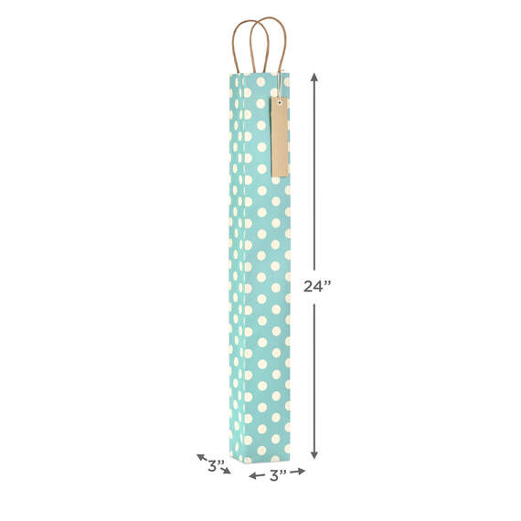 Polka-Dot Extra-Tall Slim Gift Bag, 24", , large image number 3