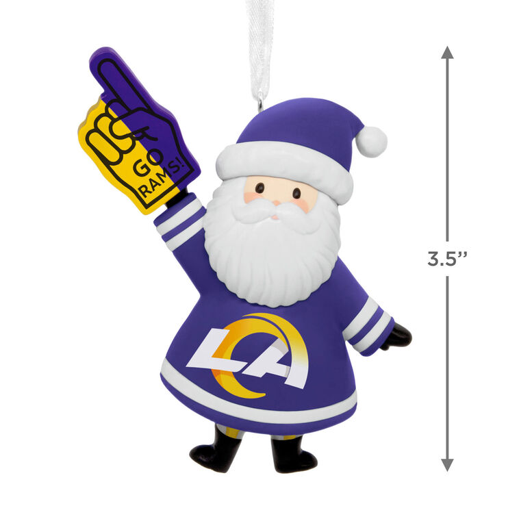Los Angeles Rams Santa Fan Christmas Ornament measurement image number 3