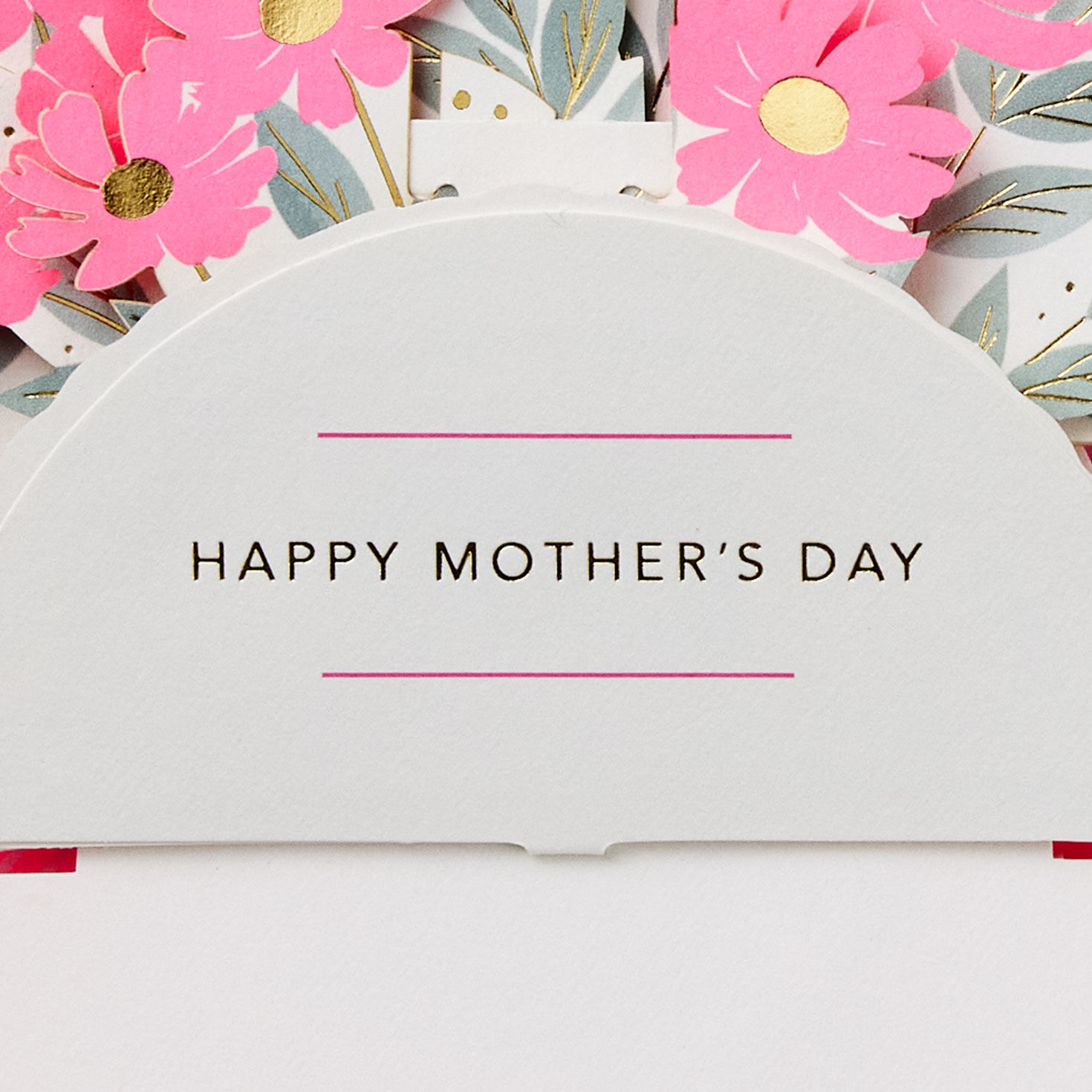 Hearts and Flowers Mom Pop-Up Mother's Day Card With Music sentiment image number 3