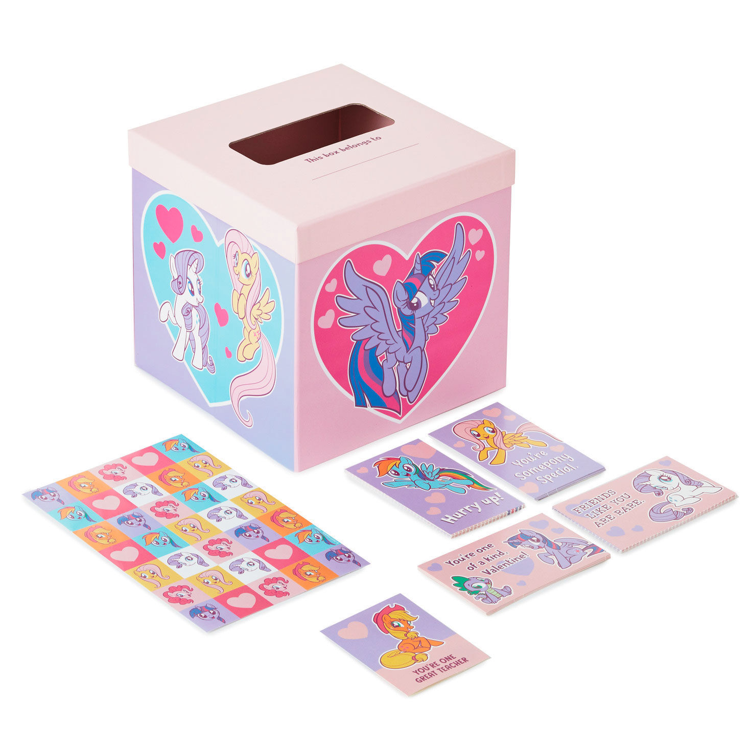 Hasbro® My Little Pony™ Kids Classroom Valentines Kit With Cards, Stickers and Mailbox for only USD 9.99 | Hallmark