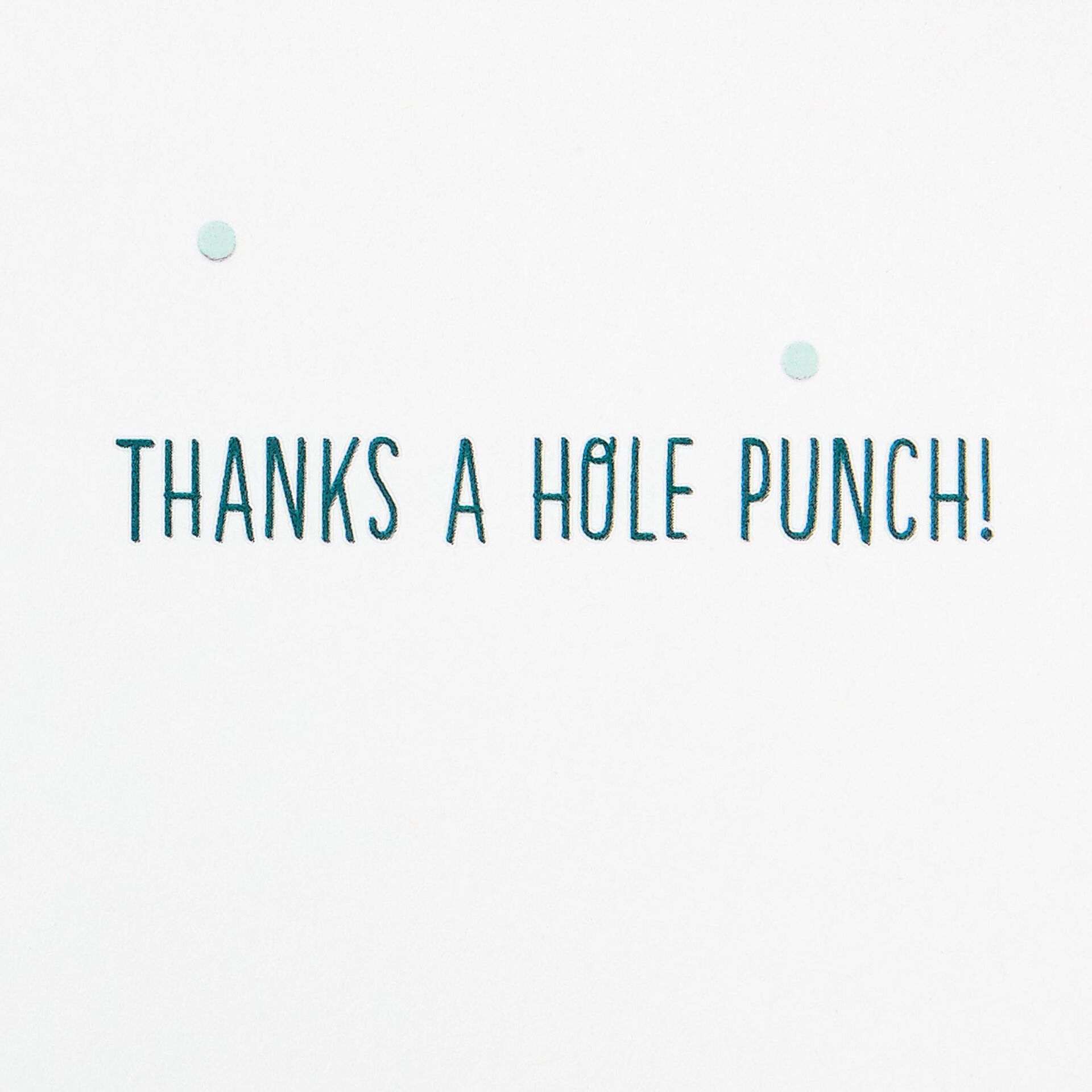 Thanks a Hole Punch Funny ThankYou Card Greeting Cards Hallmark