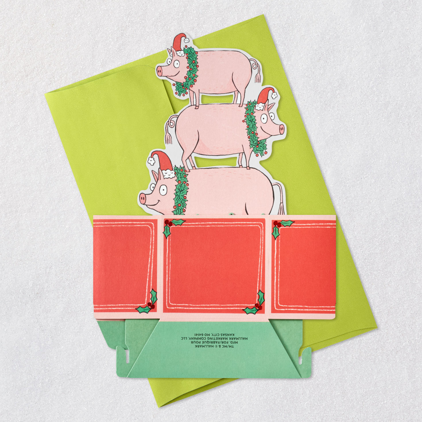 Deck the Hogs Funny 3D Pop-Up Christmas Card for only USD 7.99 | Hallmark