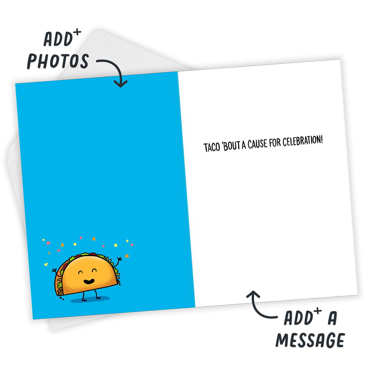 Party Tacos Funny Custom Congratulations Card, , large image number 3