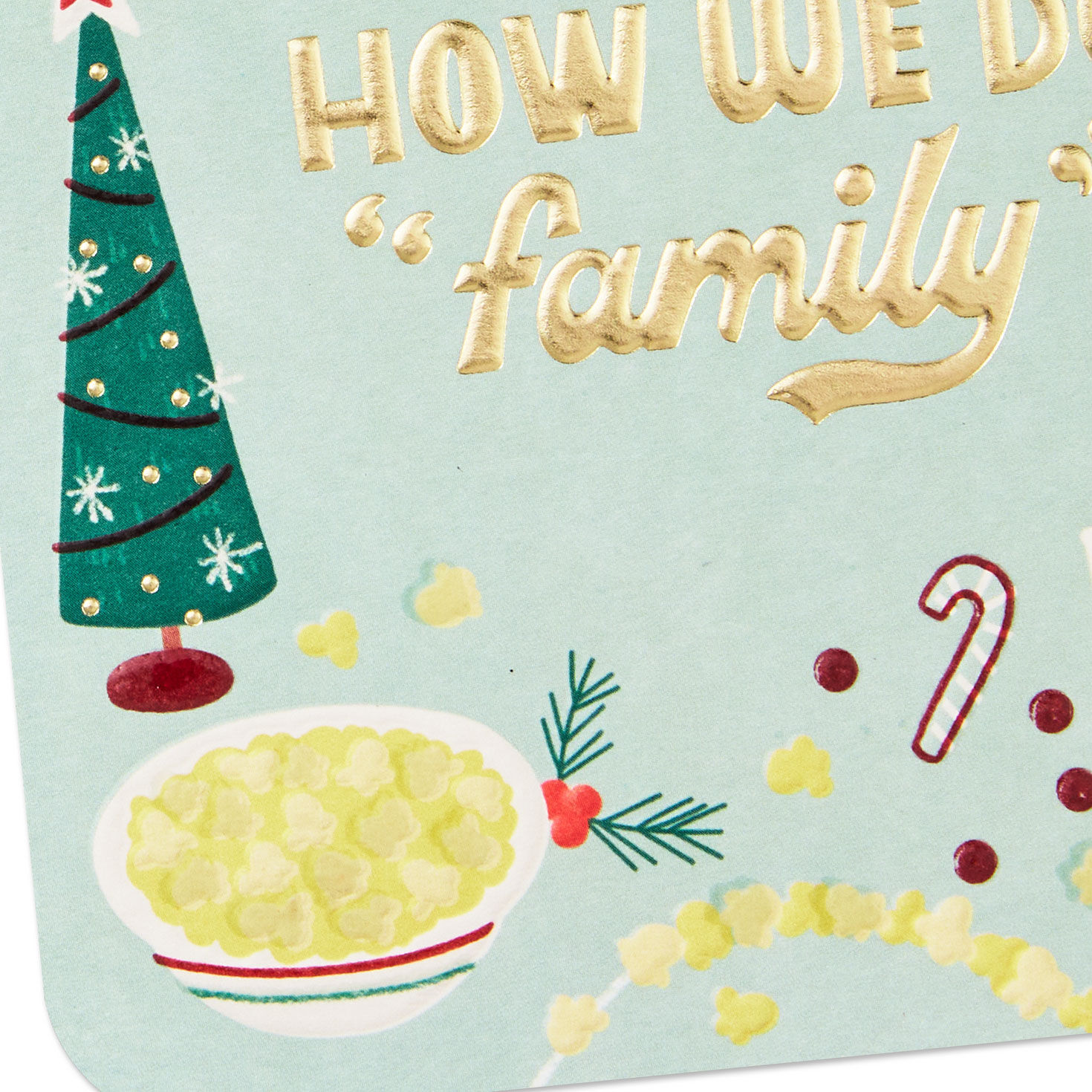 Food and Games Daughter and Son-in-Law Christmas Card Card Front Detial image number 6