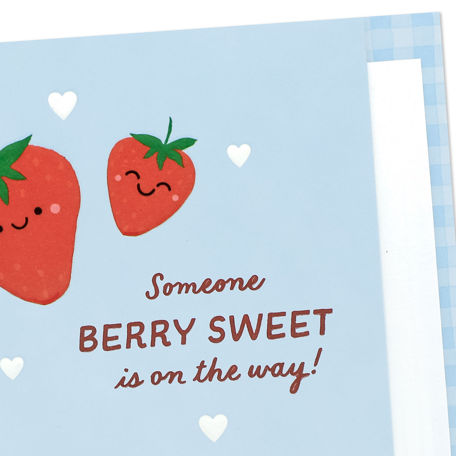 Berry Sweet Strawberries New Baby Card Card Front Detail image number 4