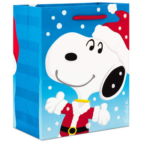 6.5" Peanuts® Santa Snoopy Christmas Gift Bag, , large