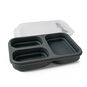 Gray Collapsible Silicone Meal Prep Container  image number 3