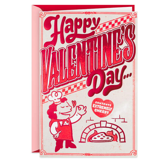 Pizza Puns Funny Pop-Up Valentine's Day Card With Sound, , large image number 1