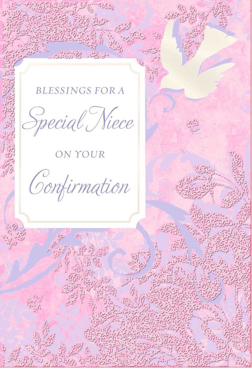 Blessings for a Special Niece Dove Confirmation Card