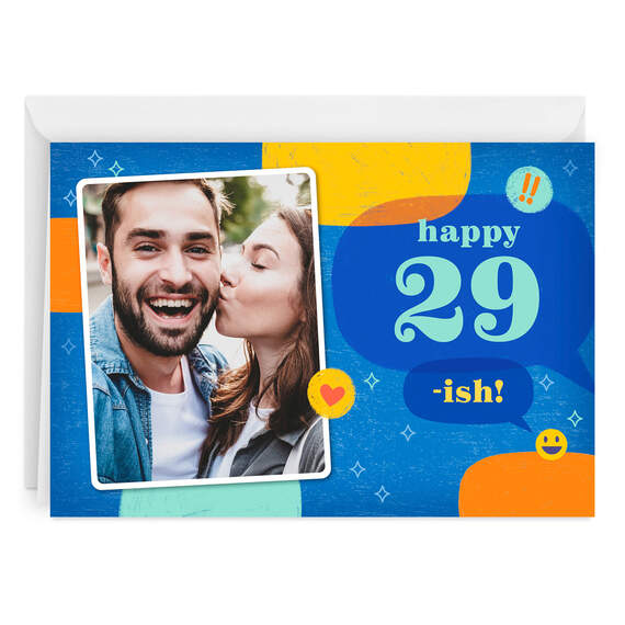 Fun Designs and Emojis Folded Birthday Photo Card