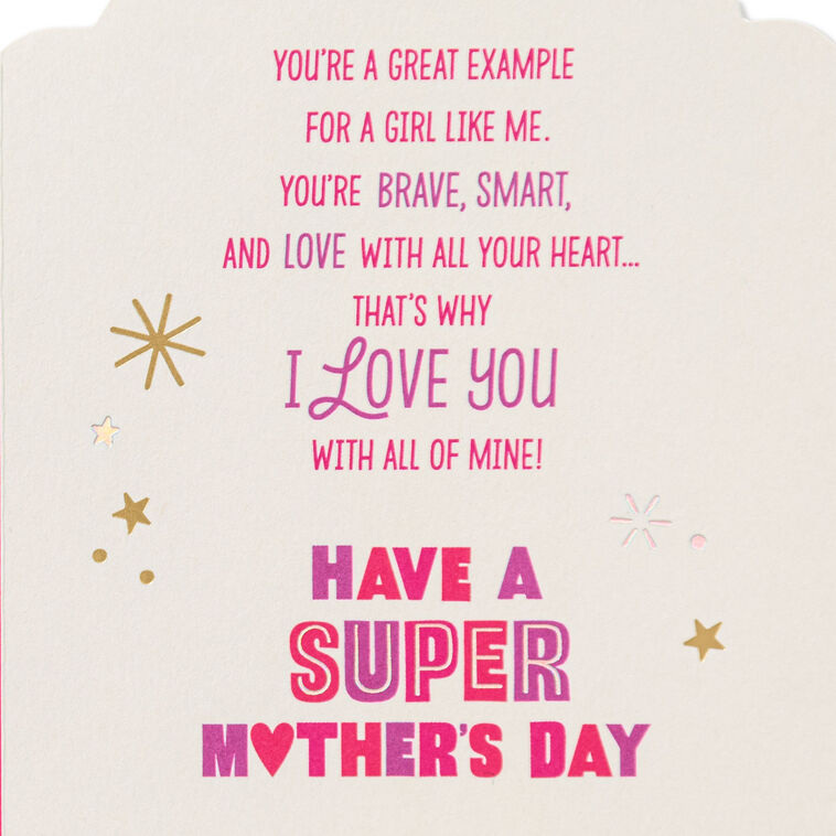 Super Mom Mother's Day Card From Daughter, , large image number 2