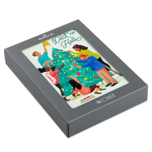 Friends Decorating the Tree Boxed Christmas Cards, Pack of 16, 
