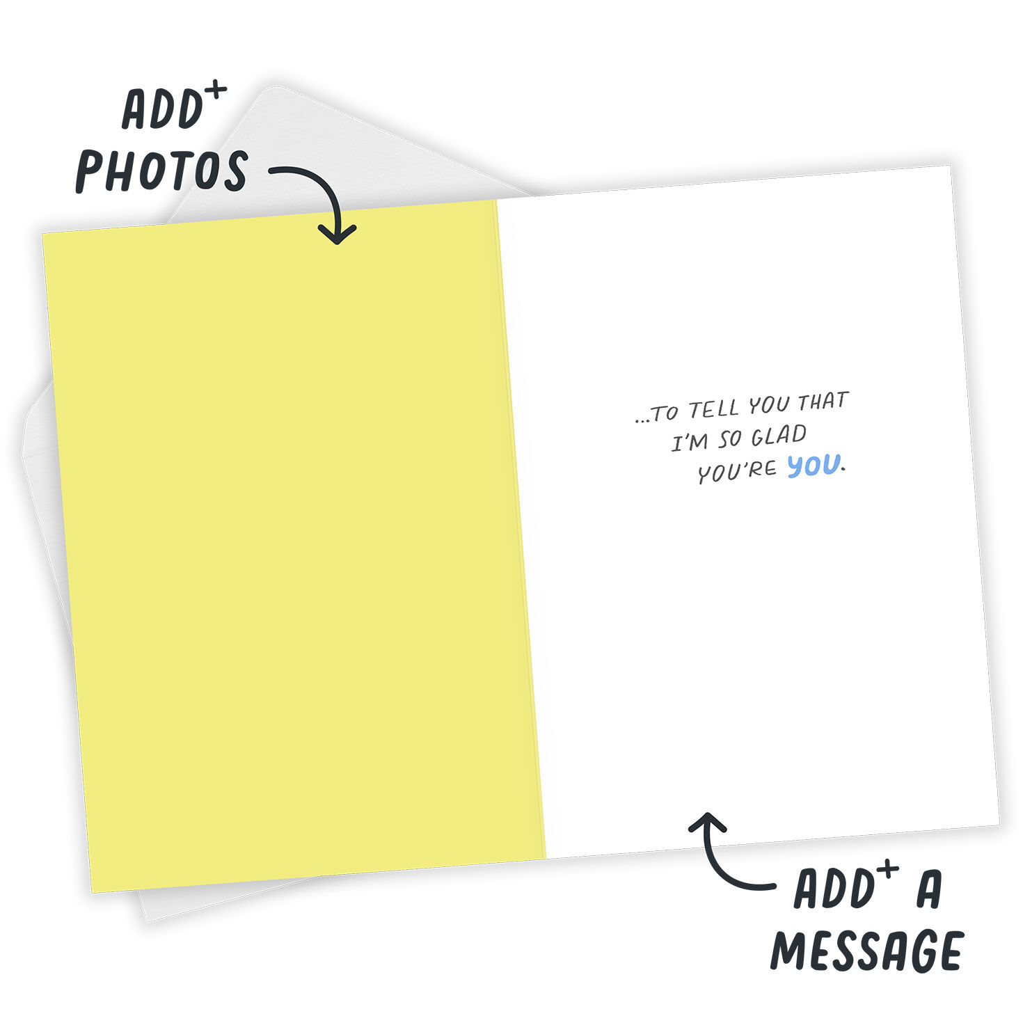 Snail and Rainbow Loops Personalized Card Open Card with Envelope indicating personalization image number 3