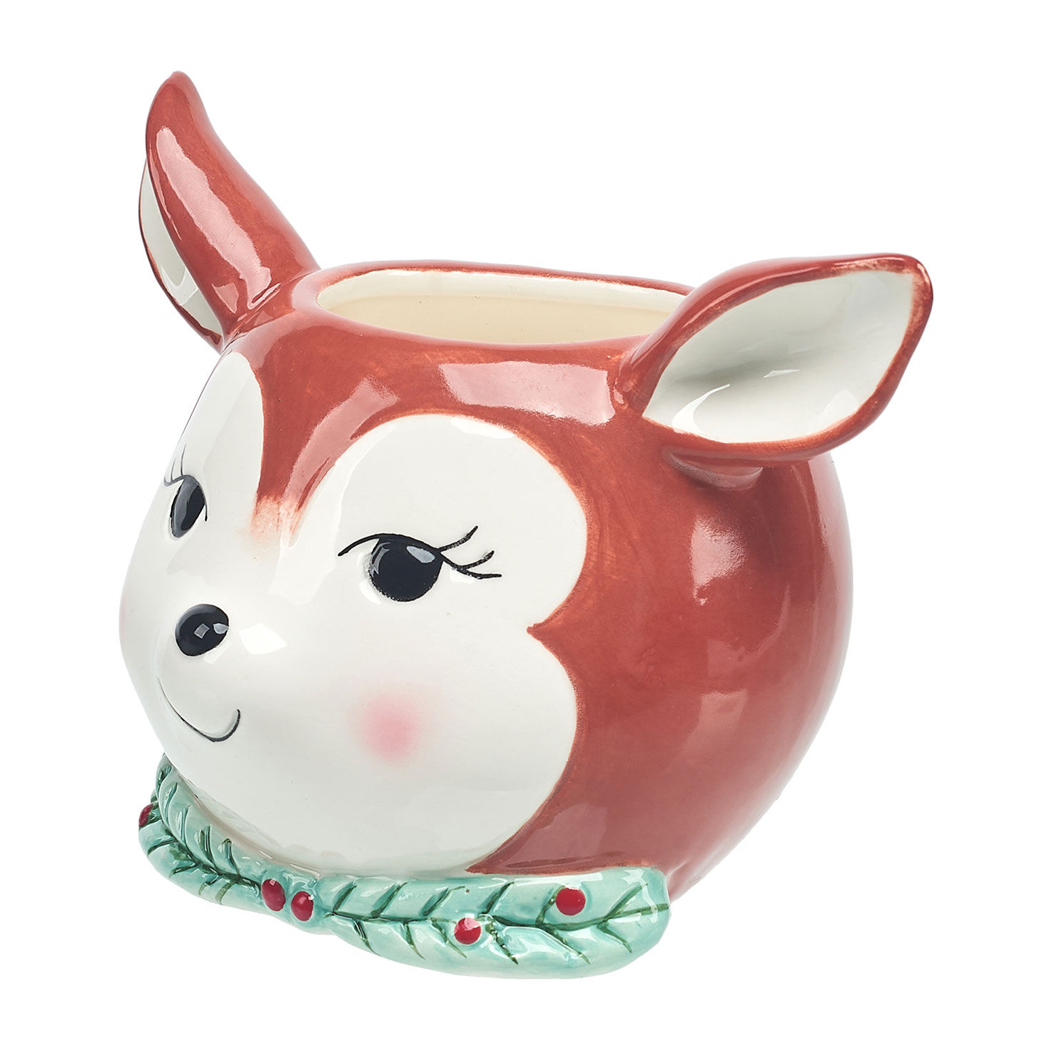 Under the Mistletoe Ceramic Reindeer Candle side image number 3