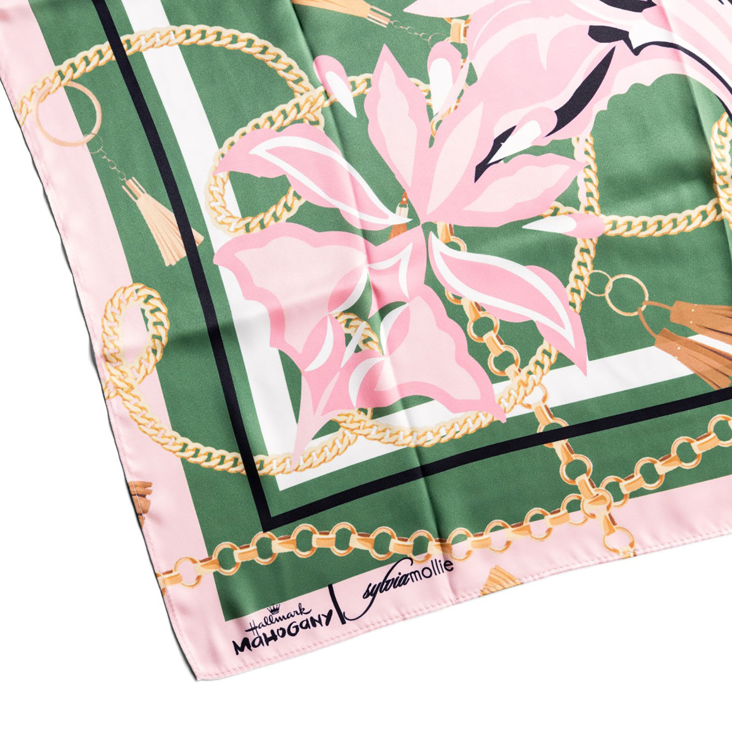 Sylvia Mollie Pink and Green Dream Fashion Scarf, Pink & Green Dream, large image number 2