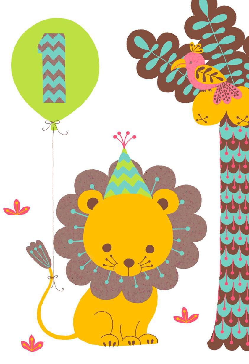 Cutest Cub in the Jungle 1st Birthday Card
