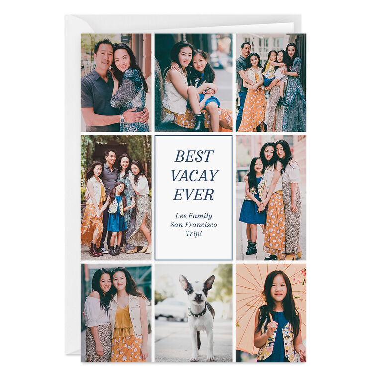 Personalized Photo Collage Border Photo Card