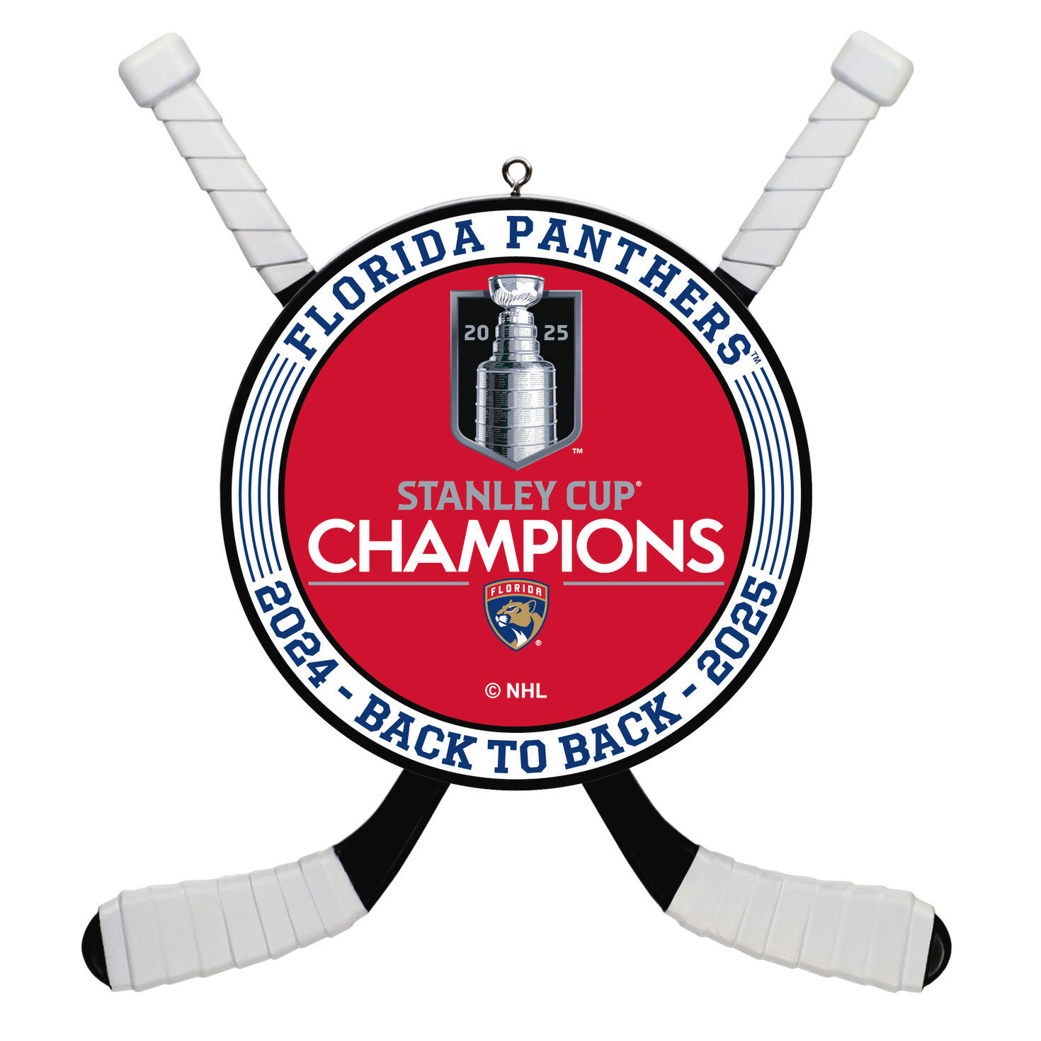 NHL Florida Panthers™ 2025 Stanley Cup® Champions Hockey Ornament for only USD 30.99 | Hallmark