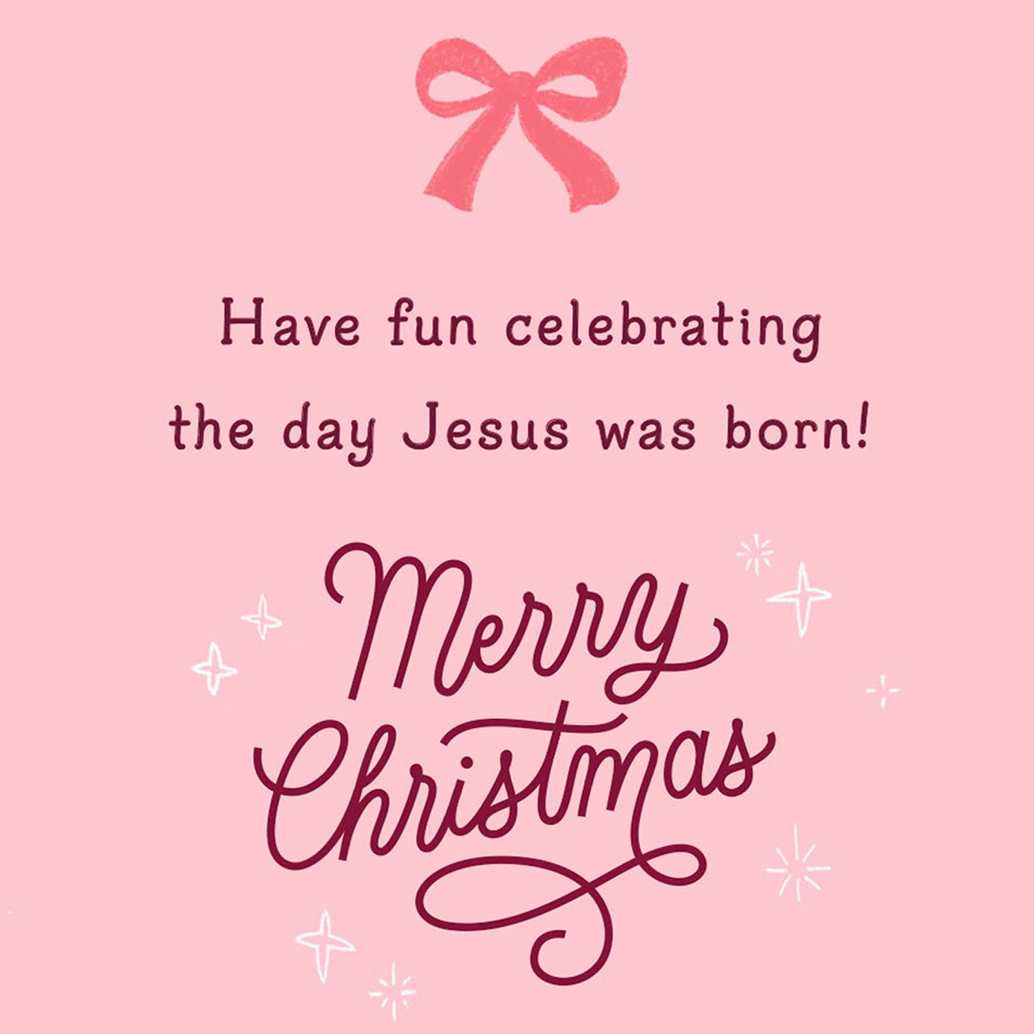 Red Ribbon Religious Goddaughter Christmas Card Sentiment image number 2