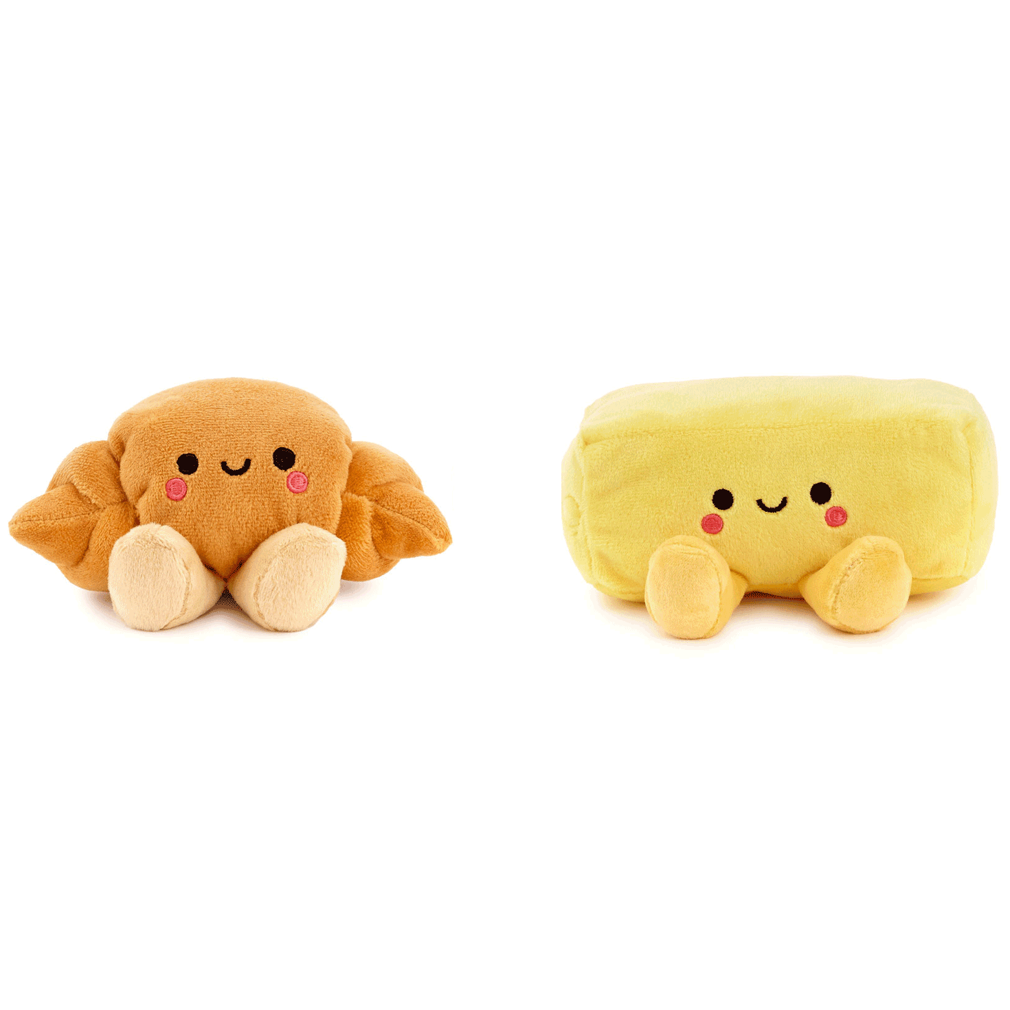 Better Together Croissant and Butter Magnetic Plush Pair, 2.5", , large image number 2