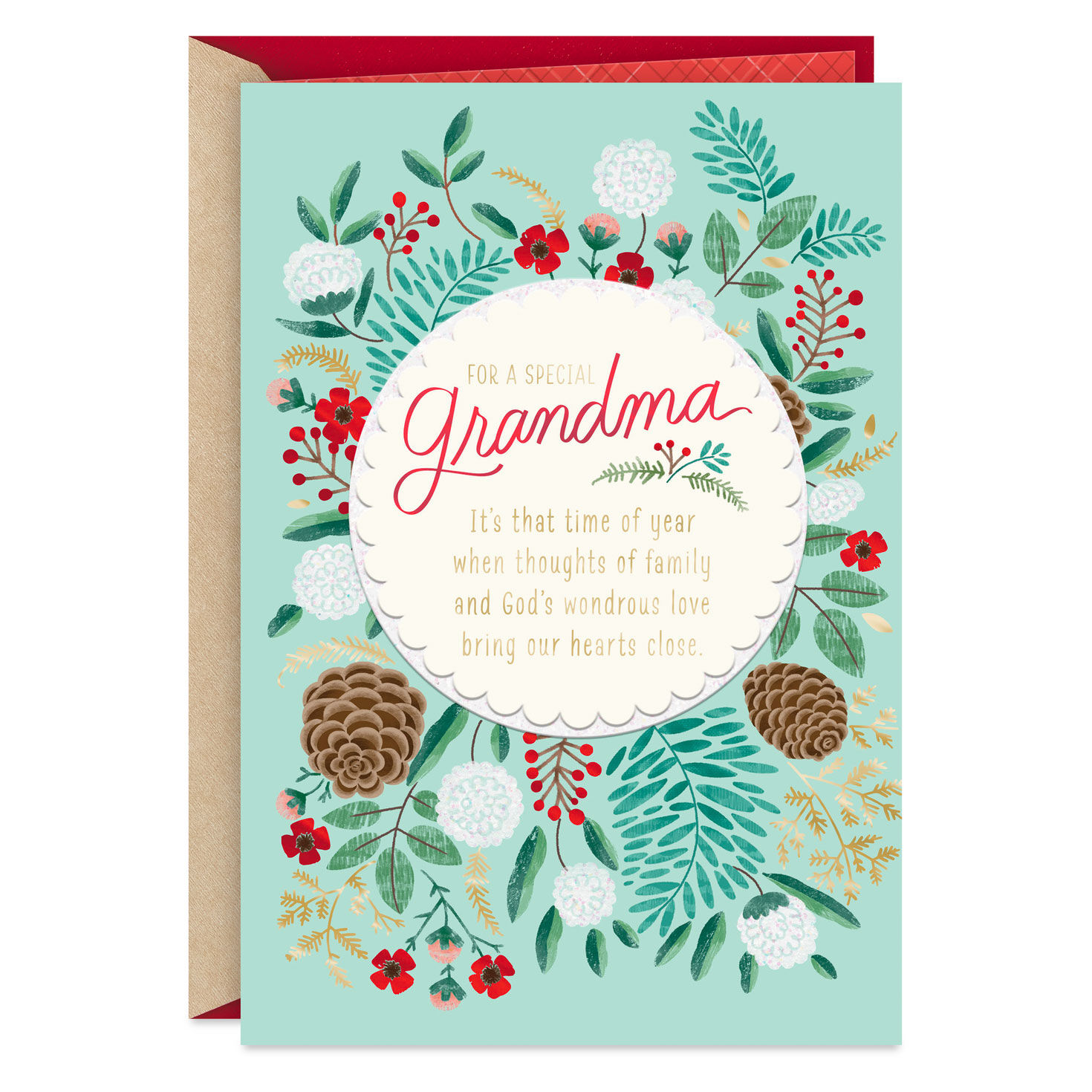 Many Reasons to Feel Thankful Religious Christmas Card for Grandma