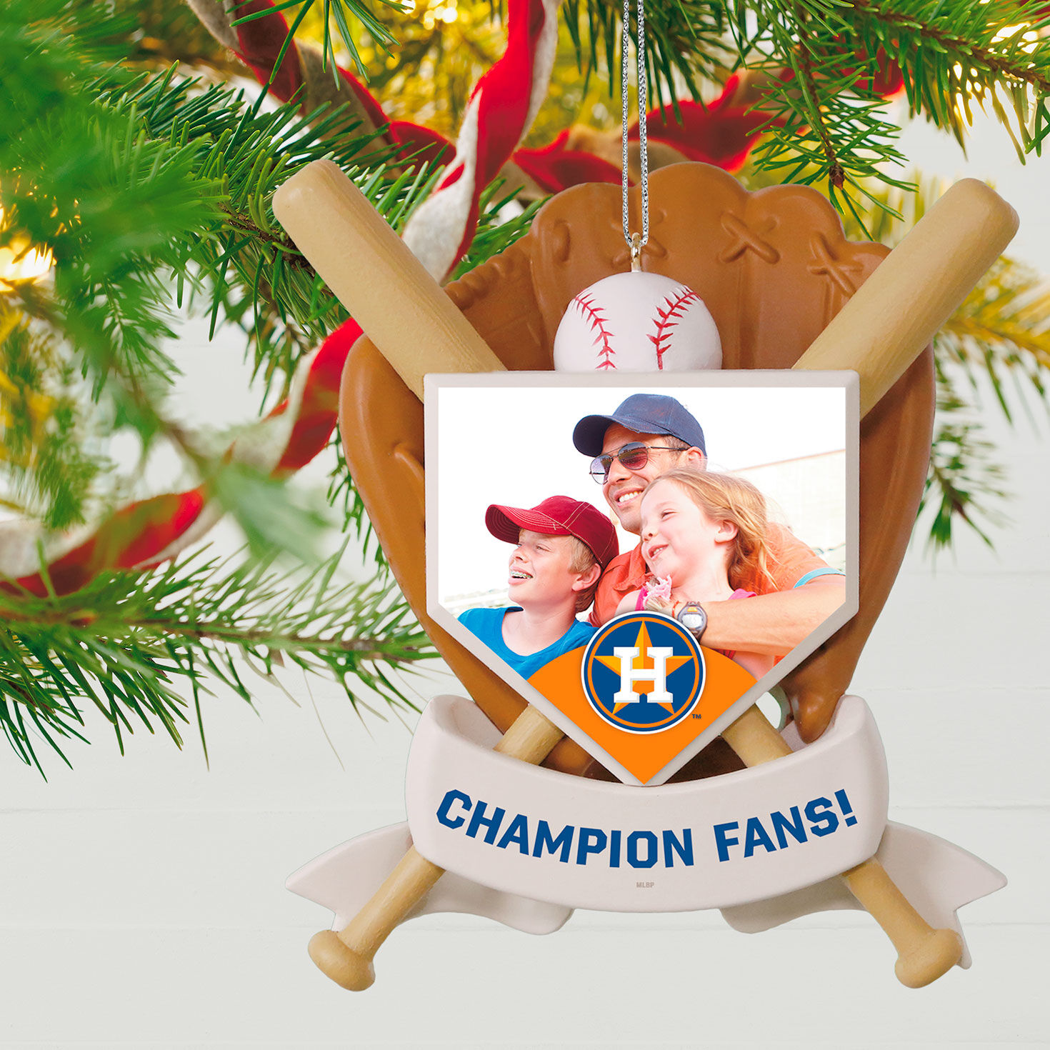 MLB Houston Astros&trade; Baseball Personalized Ornament, Custom Photo and Text, , large image number 2