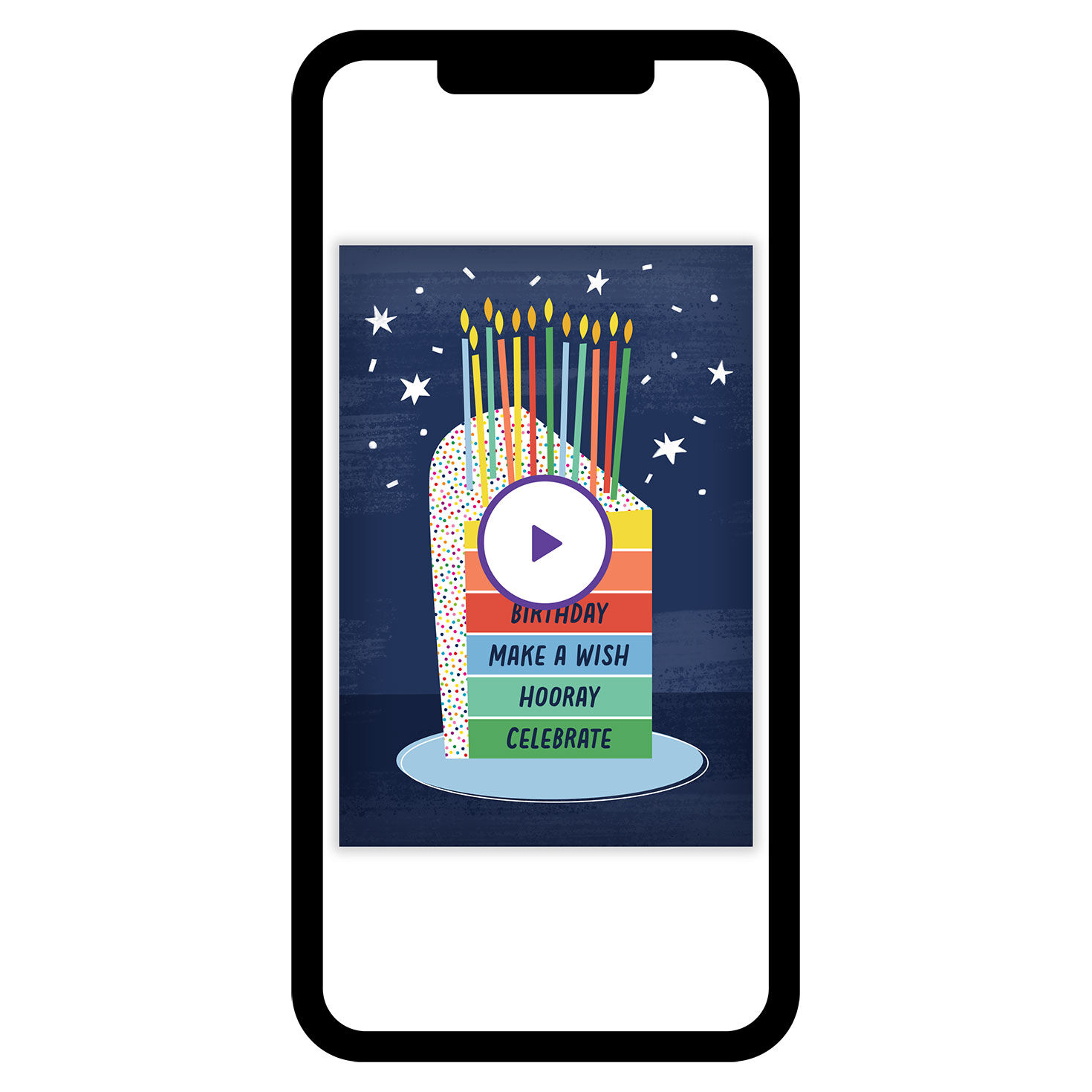 Fun and Colorful Cake Birthday eCard