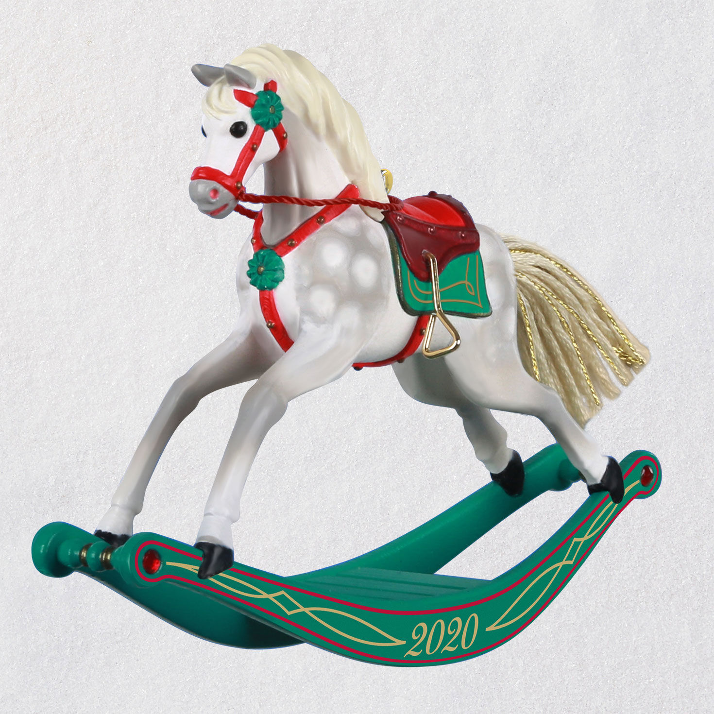 Miniature Ornament Hallmark Rocking Horse Series 10th Collectibles
