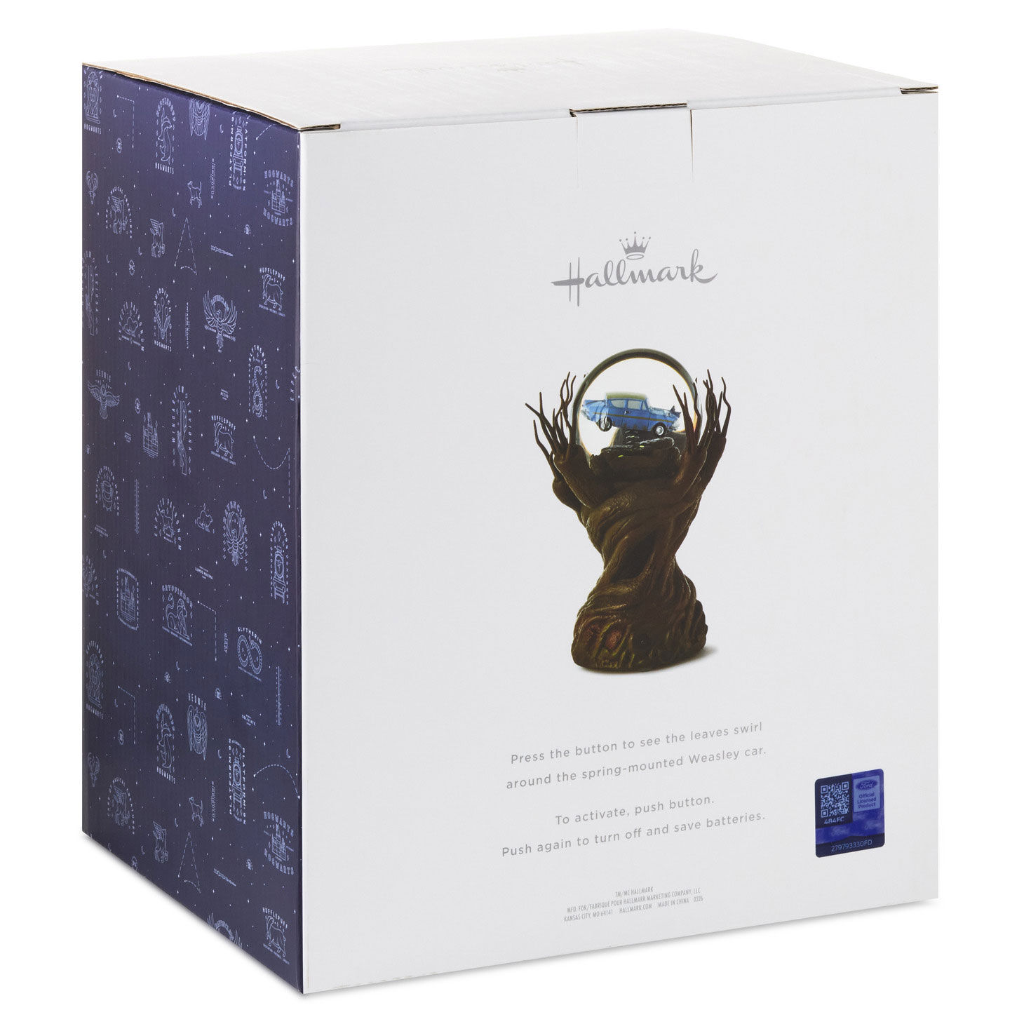 Harry Potter Car in Whomping Willow Tree Snow Globe package back image number 7