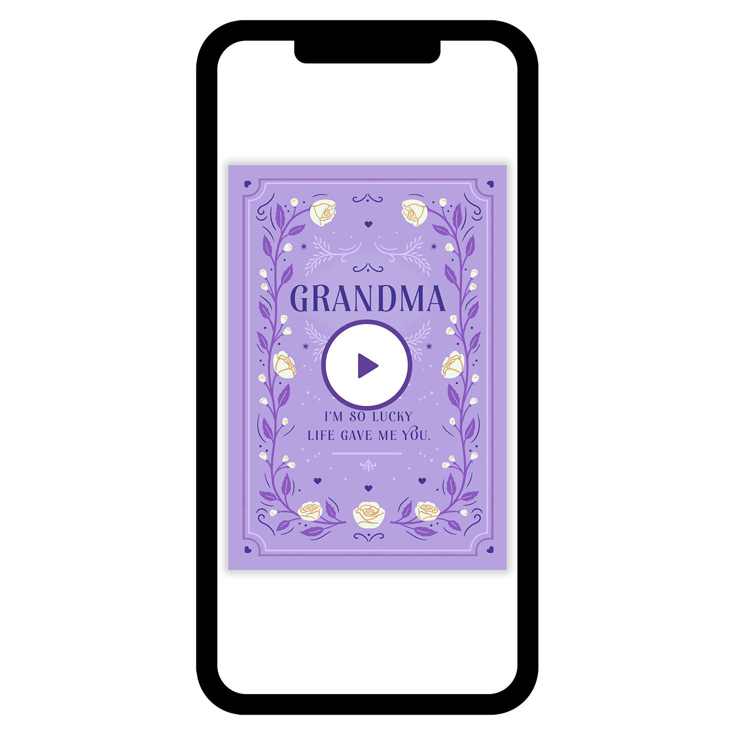 So Lucky Life Gave Me You Custom Mother's Day eCard for Grandma