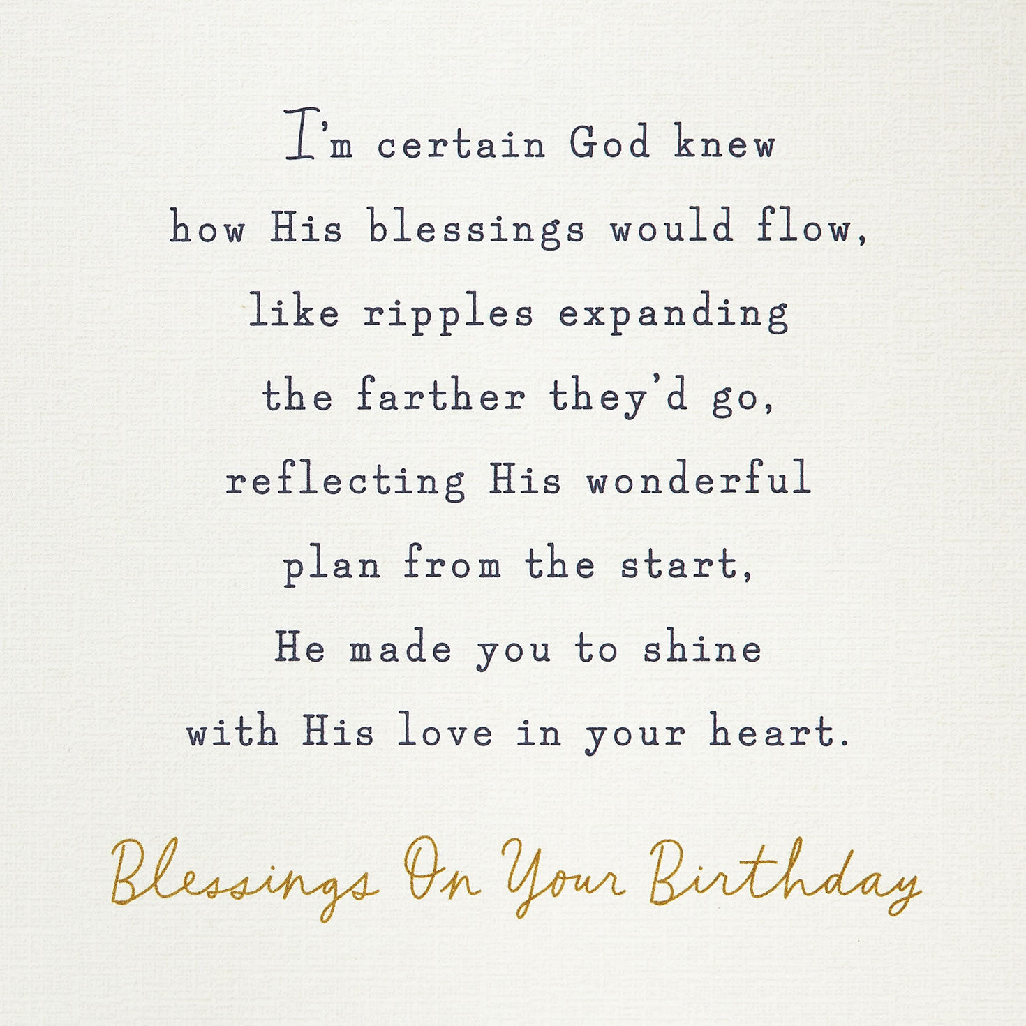 Blue Waves on White Christian Birthday Card Sentiment image number 2